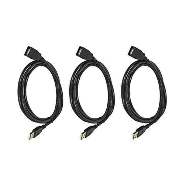 6 Feet Gold Plated C&E 3 Pack USB 2.0 A Male to A Female Extension 28/24 AWG Cable CNE611884 6 Feet Gold Plated C&E 3 Pack USB 2.0 A Male to A Female Extension 28/24 AWG Cable CNE611884